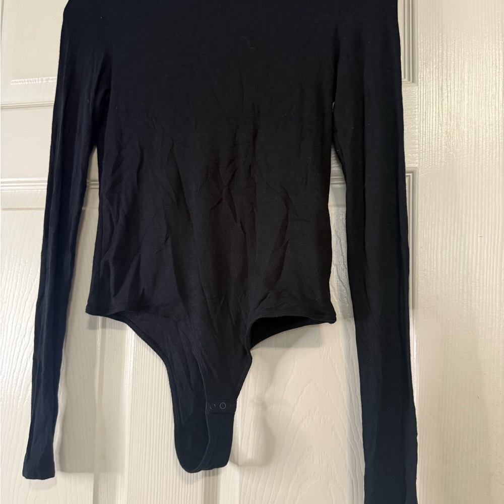ATM (Anthony Thomas Melillo) Black Long Sleeve Bodysuit size M